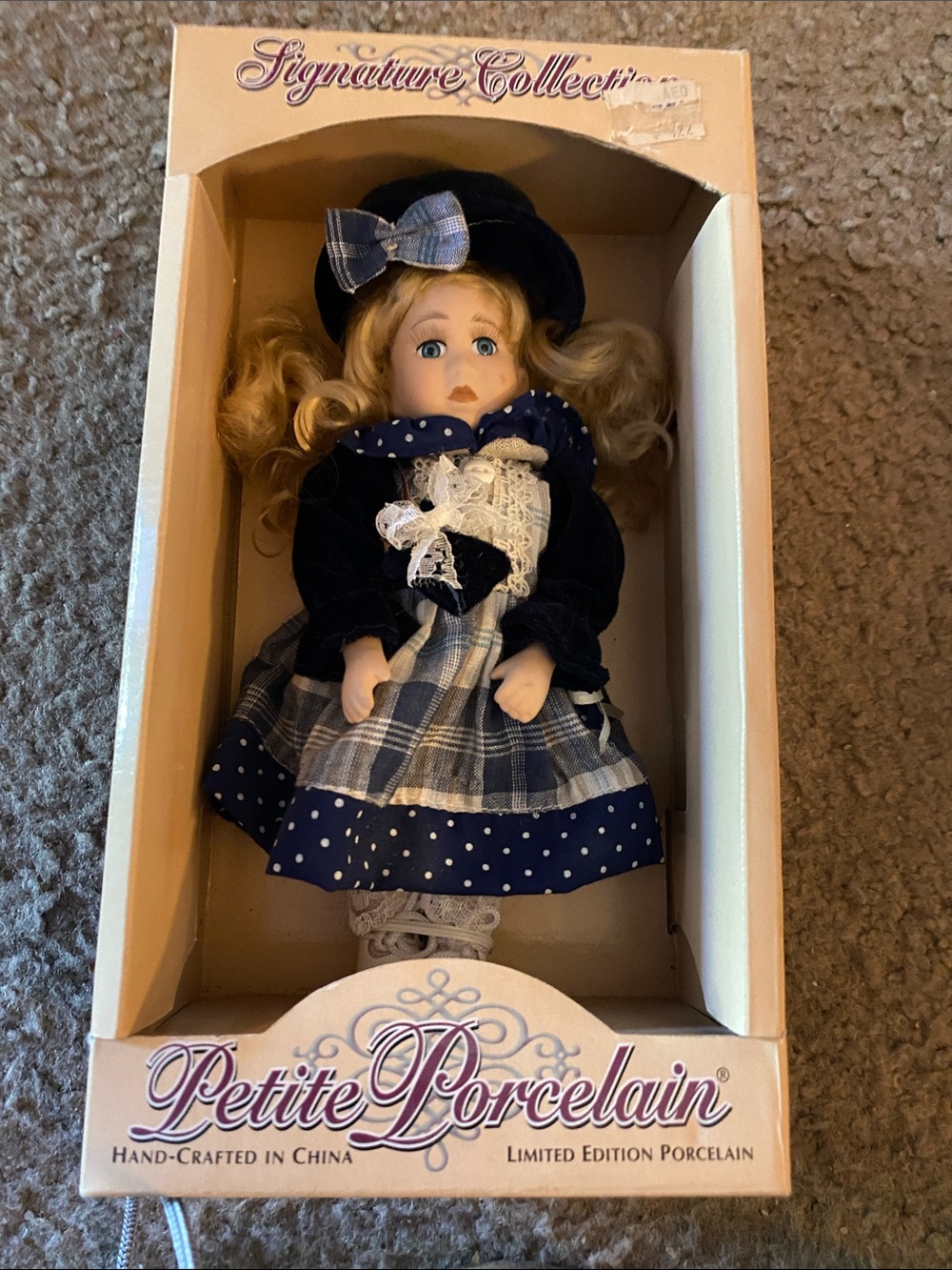 Phoenix International Petite Porcelain Collector Doll - In original box. COA.
